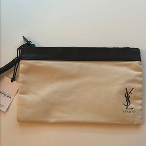 Yves Saint Laurent Beaute Beige and Black Clutch